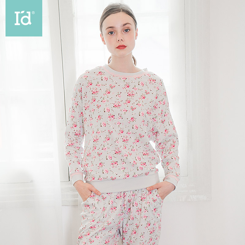 【断码特价】爱帝女式套头长袖印花休闲套装