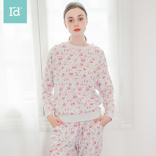 【断码特价】爱帝女式套头长袖印花休闲套装 商品图0