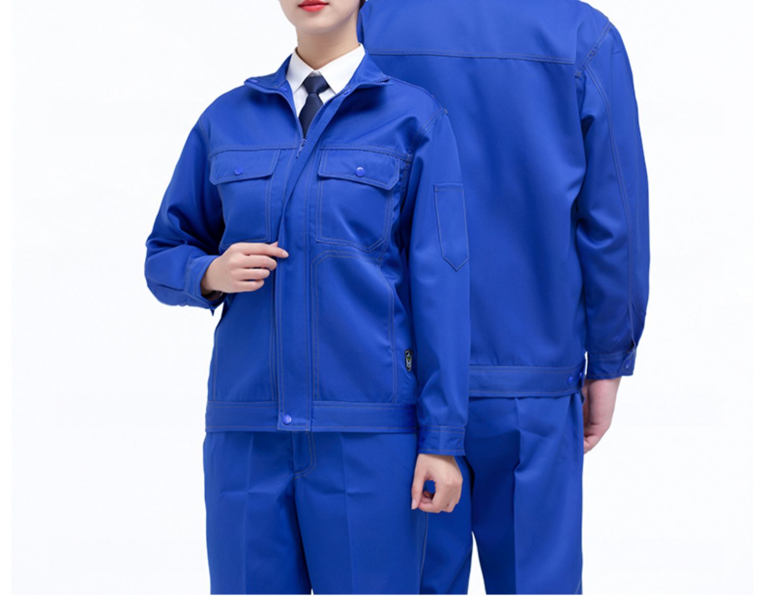 防酸碱防静电工作服春秋男加油站化工厂工装套装防护衣服劳保工服