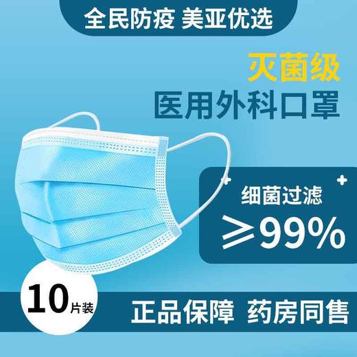 康体健【出门替换500片装】 一次性成人医用外科口罩 三层挂耳 商品图1
