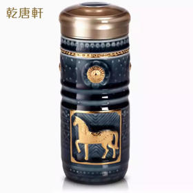 乾唐轩  大皇家骏马随身杯 保温杯 随身杯双层陶瓷茶杯活瓷养生杯 主人杯 茶杯 旅行杯