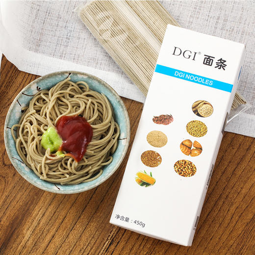 DGI面条 450g/盒 低升糖指数主食 口感筋道 多种谷物制作 商品图2