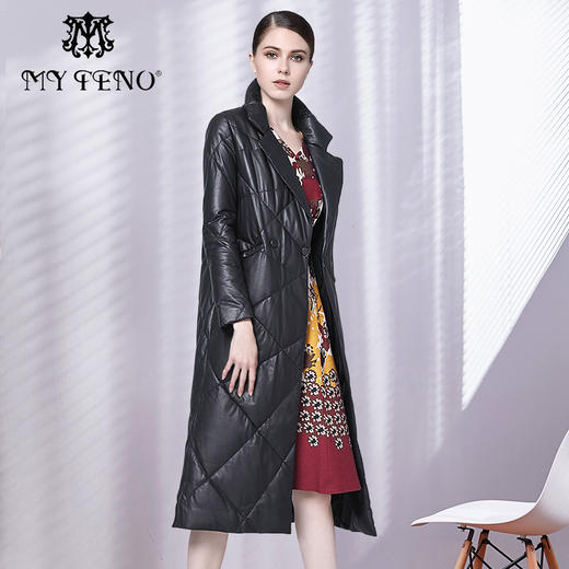 马天奴翻领长款羽绒服mpa708ly1