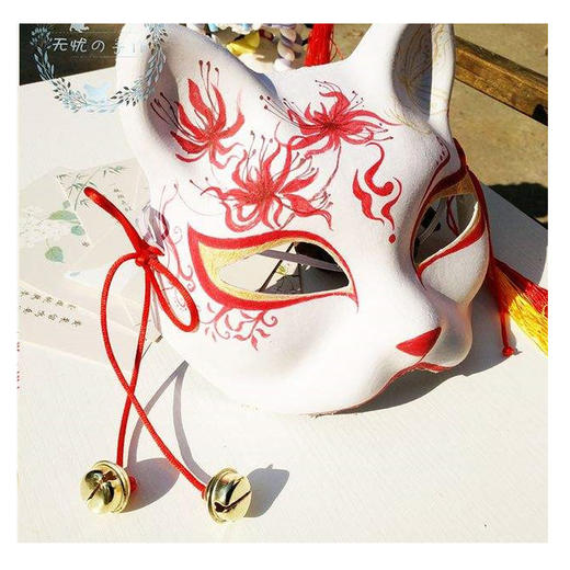 【秋日游园会】30元团手绘diy和风狐狸面具