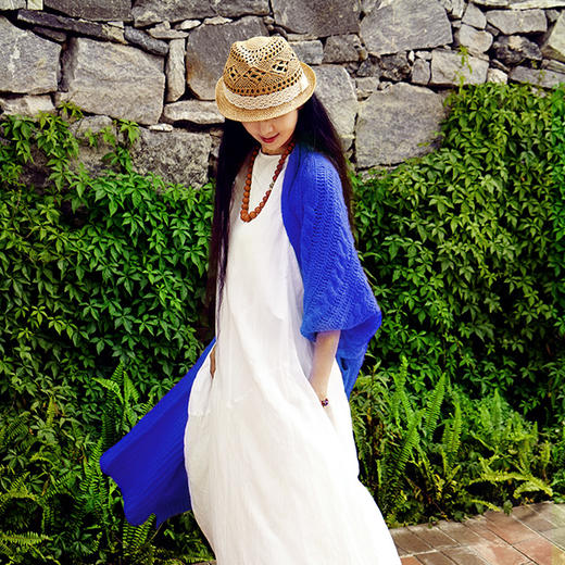 朱红净兮针织外套 |  杨丽萍经典款 | 红色显气色 蓝色日常休闲 商品图2