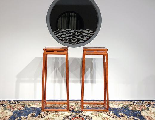 红桥红  家具严选  缅甸花梨（大果紫檀）  【96明式托泥束腰 花架】 商品图1