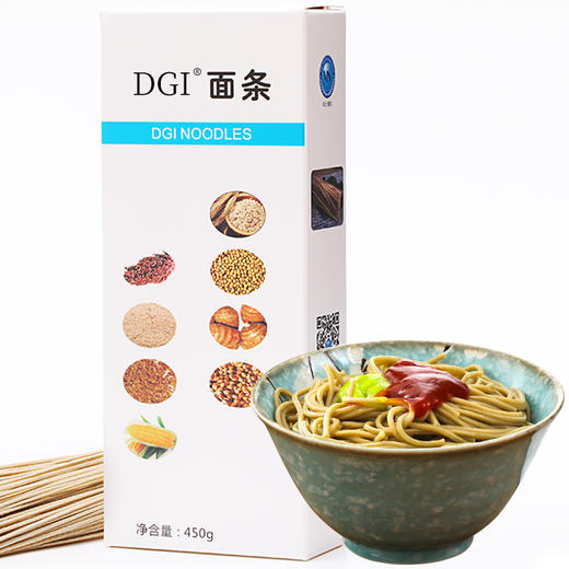 DGI面条 450g/盒 低升糖指数主食 口感筋道 多种谷物制作 商品图0