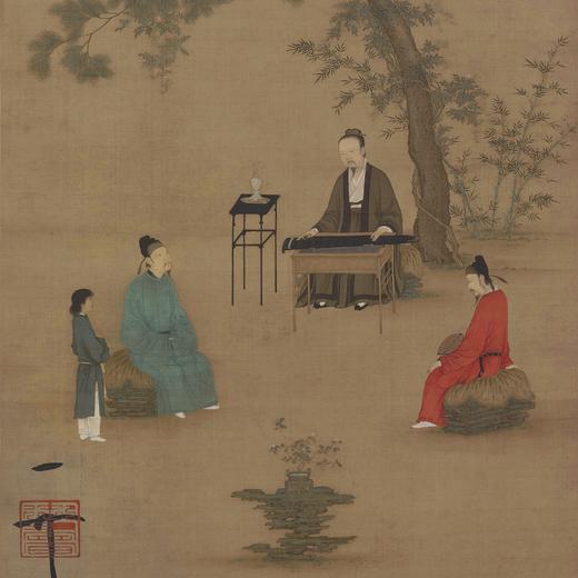 听琴图 复制画 商品图0