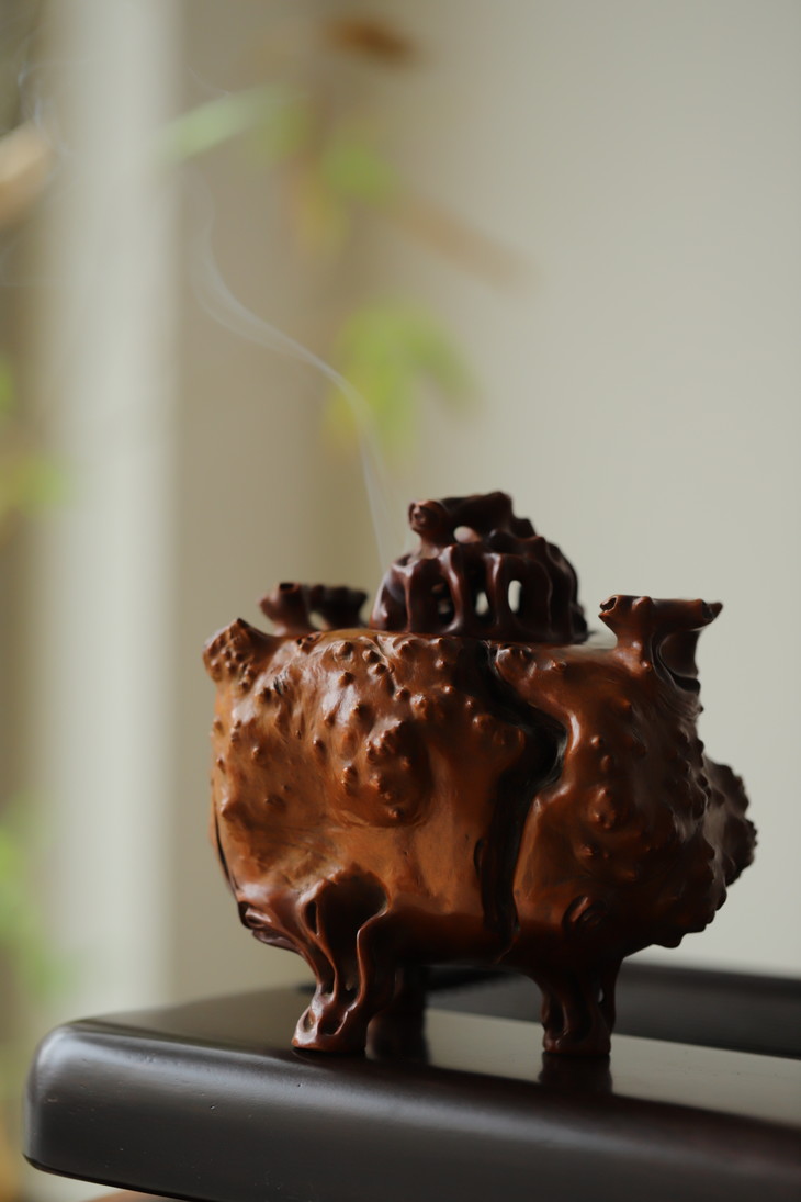 龙眼木香炉线香炉盘香炉 孤品