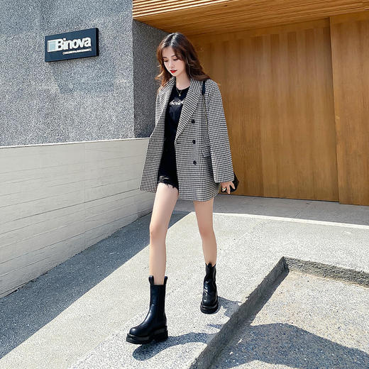 safiya索菲娅女鞋网红黑魔女切尔西女靴烟筒靴SF04116631 商品图4