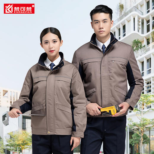冬季工作服棉衣加厚男劳保棉袄棉服汽修工装耐磨防寒保暖棉服 商品图4