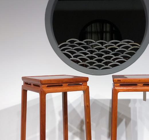 红桥红  家具严选  缅甸花梨（大果紫檀）  【96明式托泥束腰 花架】 商品图5