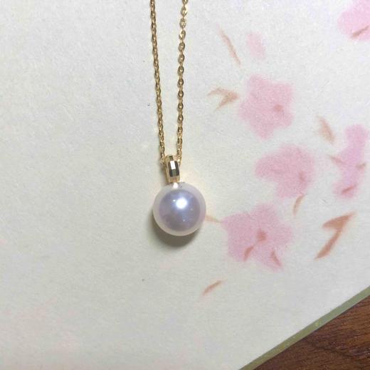 极光单颗Akoya珍珠经典项链 商品图1