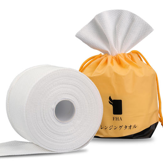日本FHA 洗脸巾女一次性洁面巾亲肤棉柔卷巾80抽（珍珠纹）） 商品图1