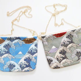 HUJI祤集横版链条斜挎包风の花富士山