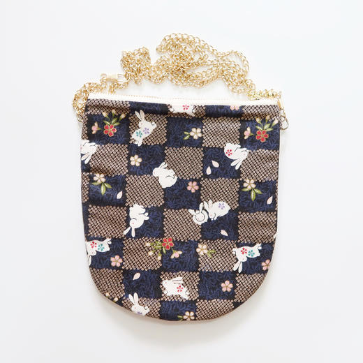 HUJI祤集竖版链条斜挎包风の花棋盘格小兔 商品图1