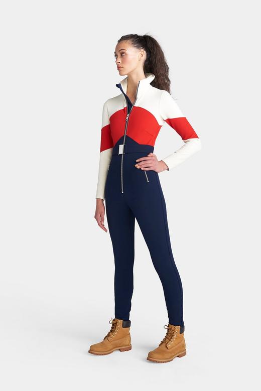 Cordova - The Alta Ski Suit - Indigo/Fiery Red/Cloud 女装 连体滑雪服 红色/深蓝色 商品图1