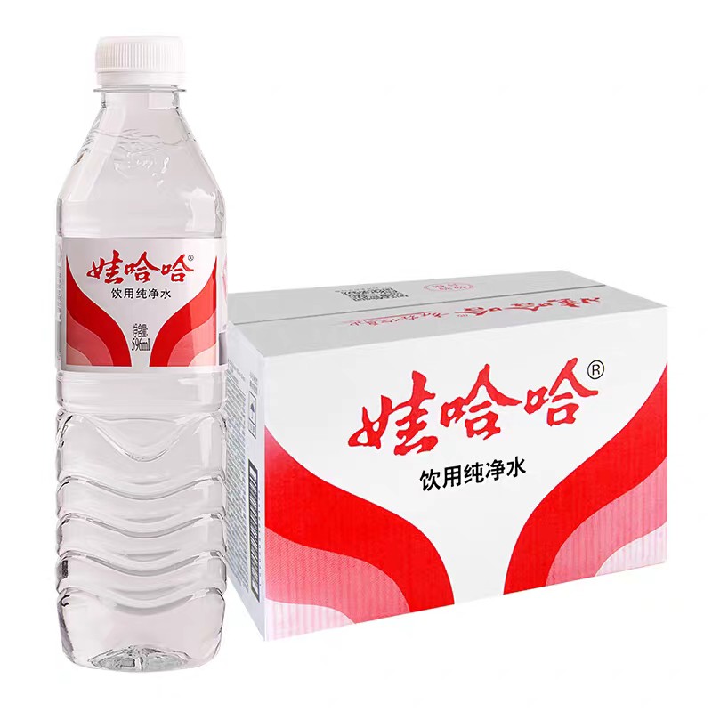 娃哈哈纯净水 596ml*24瓶/件【下单3件送1件1L娃哈哈冰红茶，红茶保质期到9月23日】