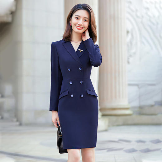 QZT-A1950职业装女神范西装连衣裙通勤OL时尚显瘦正装 商品图2