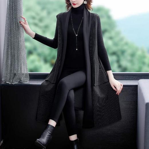 NYL-129987时尚潮流气质大气风衣新款中长款马甲背心外套 商品图1