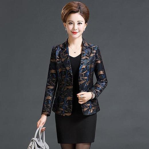 JXG-【天天特价】中老年女装春秋装短款外套小西装妈妈装修身长袖西服 商品图2