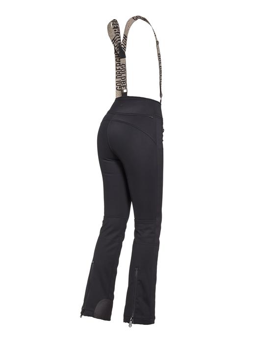 Goldbergh - High End High Waisted Ski Pants with Suspenders - Black/Gold - 女装 - 滑雪裤 - 黑色 商品图1