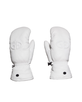 Goldbergh - Hilja Leather Mitten - White - 女装 - 滑雪手套 - 白色