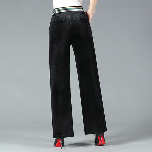MQ-FYB2106秋新款大码加长高腰显瘦金丝绒阔腿裤 商品图1