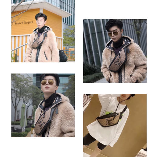 coach70插画家广煜合作限量款warren腰包胸包