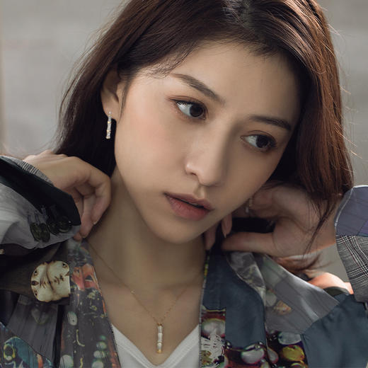 ［东方幸趣］18K金贝母镶钻项链#竹韵 商品图1