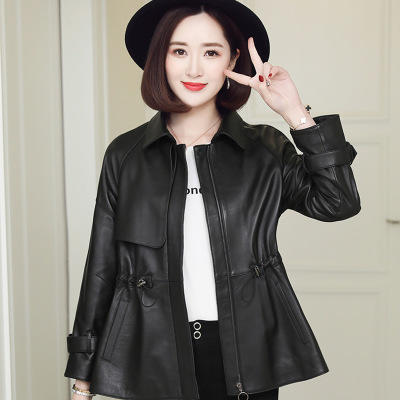 a071真皮皮衣女2020秋新款头层绵羊皮短款皮风衣韩版皮衣夹克外套