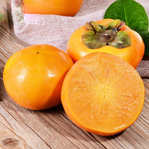 陕西阳丰脆柿子3斤/5斤/9斤装 新鲜水果甜柿子硬柿子蜜柿应季水果 商品图4