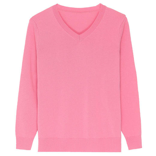 丁摩 100%羊毛V领基础款打底羊毛衫20207WX155 商品图4