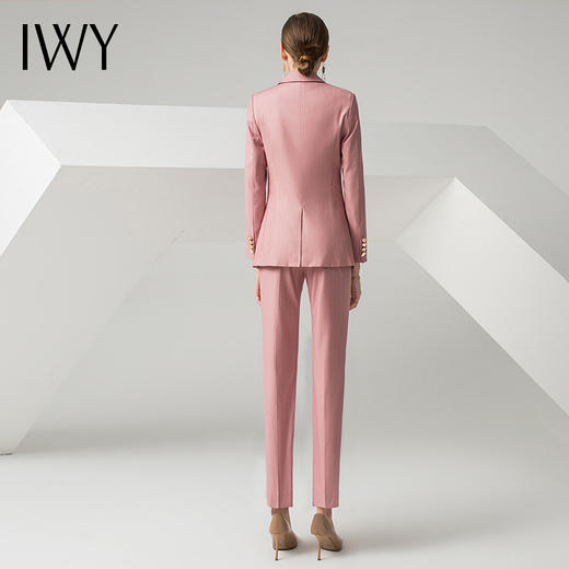 IWY/粉色条纹长袖西装阔腿长裤套装C10334+P30334 商品图1