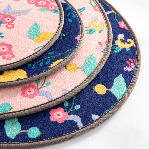 又夕月花朵毛绒丝圈地垫  商品图2