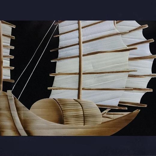 江南非遗芦苇画一帆风顺