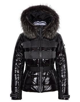 Sportalm - Juwel oG m Kap + P Patent Fur Hooded Jacket - Black 女装 滑雪夹克 黑色