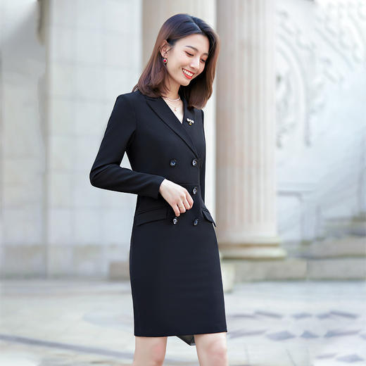 QZT-A1950职业装女神范西装连衣裙通勤OL时尚显瘦正装 商品图1