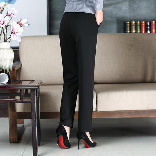 YSM-75P-707女松紧腰妈妈装绣花裤子女新款休闲裤 商品图3