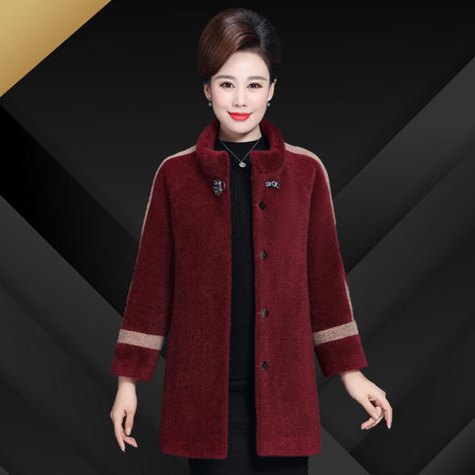 YCE  T212-1073妈妈款冬装仿水貂绒洋气外套 商品图1