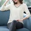丁摩 100%羊毛V领宽松套头毛衣针织打底衫A819WX-149 商品缩略图6