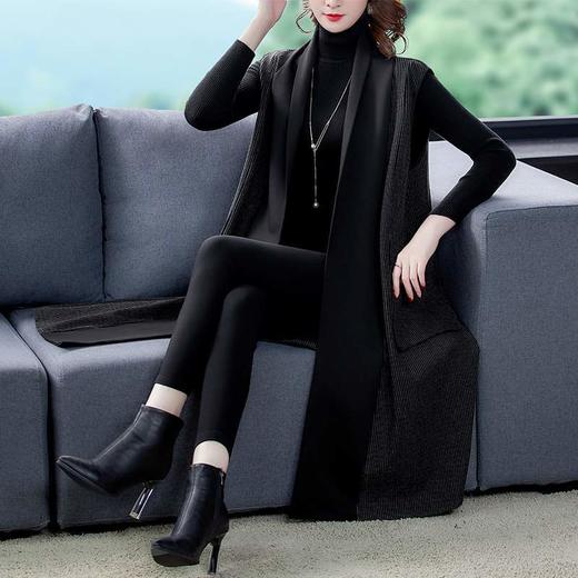 NYL-129987时尚潮流气质大气风衣新款中长款马甲背心外套 商品图0