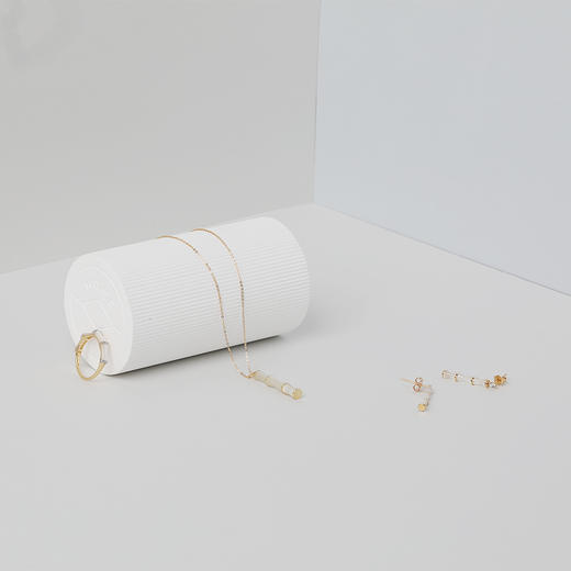 CC卡美珠宝 东方幸趣 竹韵 18K金贝母镶钻戒指 商品图4