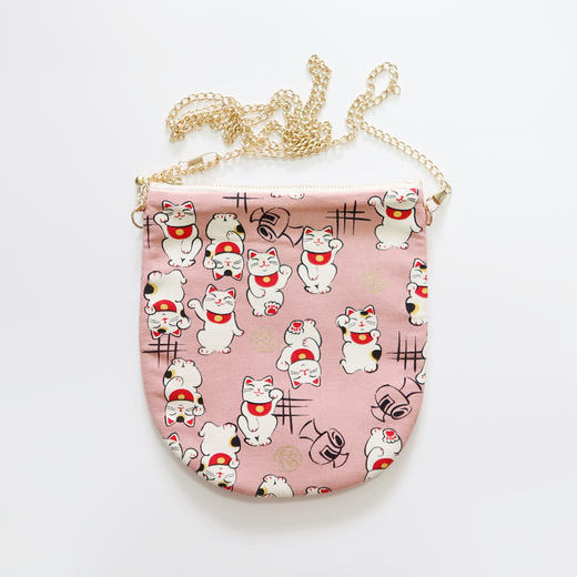 HUJI祤集竖版链条斜挎包风の花招财猫猫 商品图2