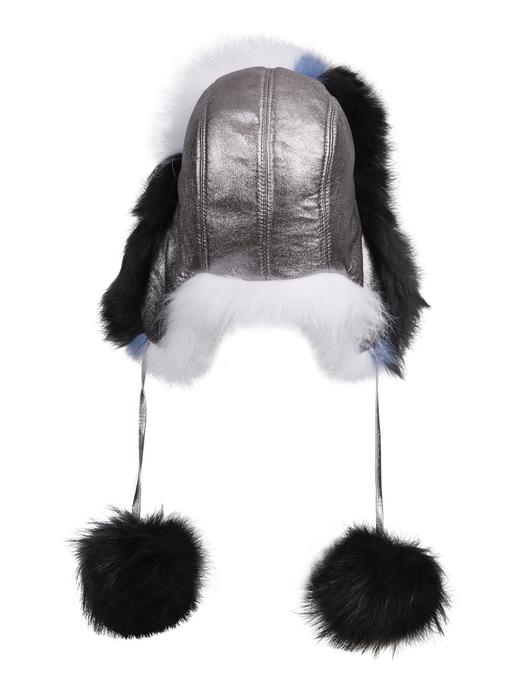 Sportalm - Jasil Fur Hat with Pom Pom - Silver 配件 毛线帽 银色/多色 商品图1