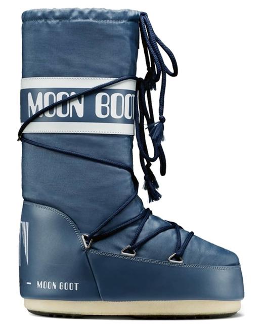 Moon Boots - Moon Boot Nylon - Denim Blue 童装 雪地靴 蓝色 商品图0