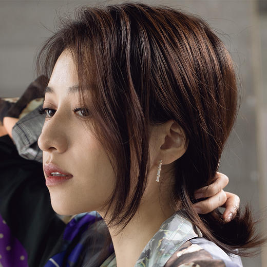 ［东方幸趣］18K金贝母镶钻耳饰#修篁 商品图1