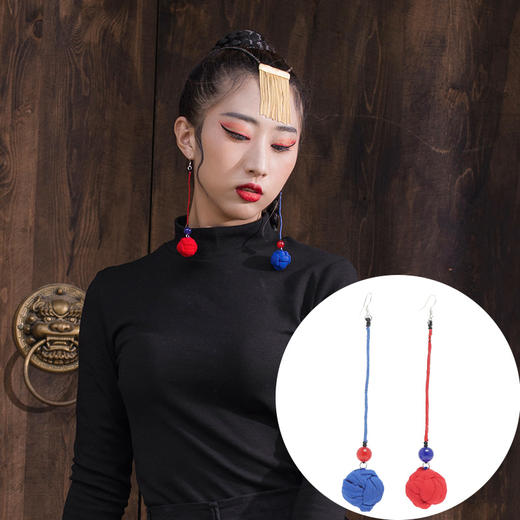 鸳鸯扣手工耳环 | 撞色设计 | 现货加急发 商品图3