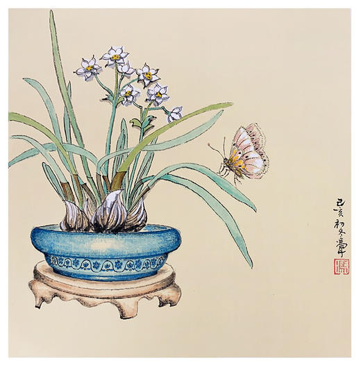 冯 丹-真迹-花鸟画《蝶恋花》客厅-书房-餐厅 商品图1