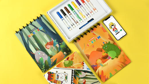 儿童节礼物【礼盒装】Elfinbook儿童智能绘画本 可冲洗透明临摹 3-10岁  儿童小孩智能绘画本多种玩法APP存储备 商品图2